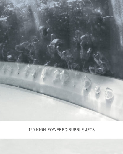 INTEX PureSpa Bubble Deluxe Spa Set, 4 Person, Octagonal Design, 120 Bubble Jets, Energy Efficient Cover