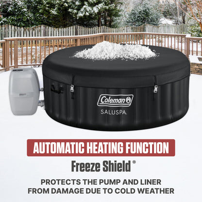 Coleman Miami 2–4 Person Inflatable Hot Tub, Round Portable Spa, 120 AirJets, Energy Efficient, 71" x 26"